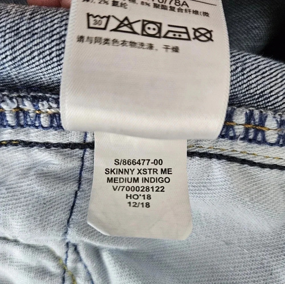 GAP Denim Skinny Jeans Medium Indigo Wash Mid Rise - Picture 7 of 7